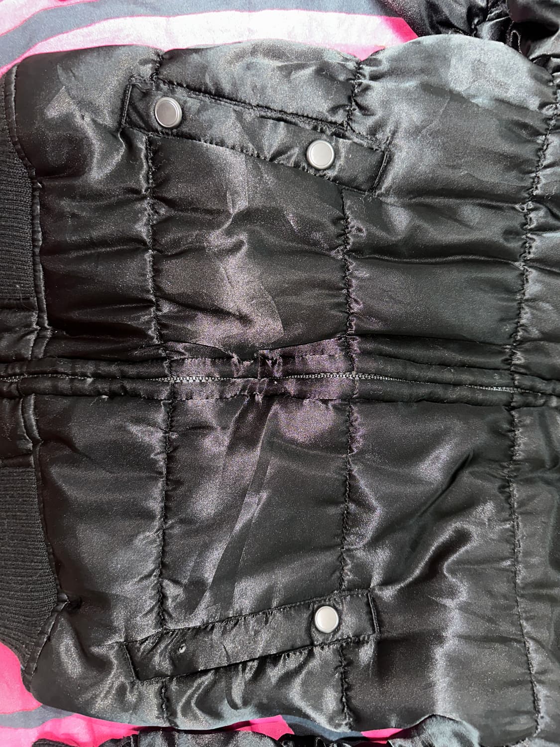 일본 빈티지 갸루 오네갸루 레오파드 호피 퍼 숏 크롭 패딩 상품이미지5