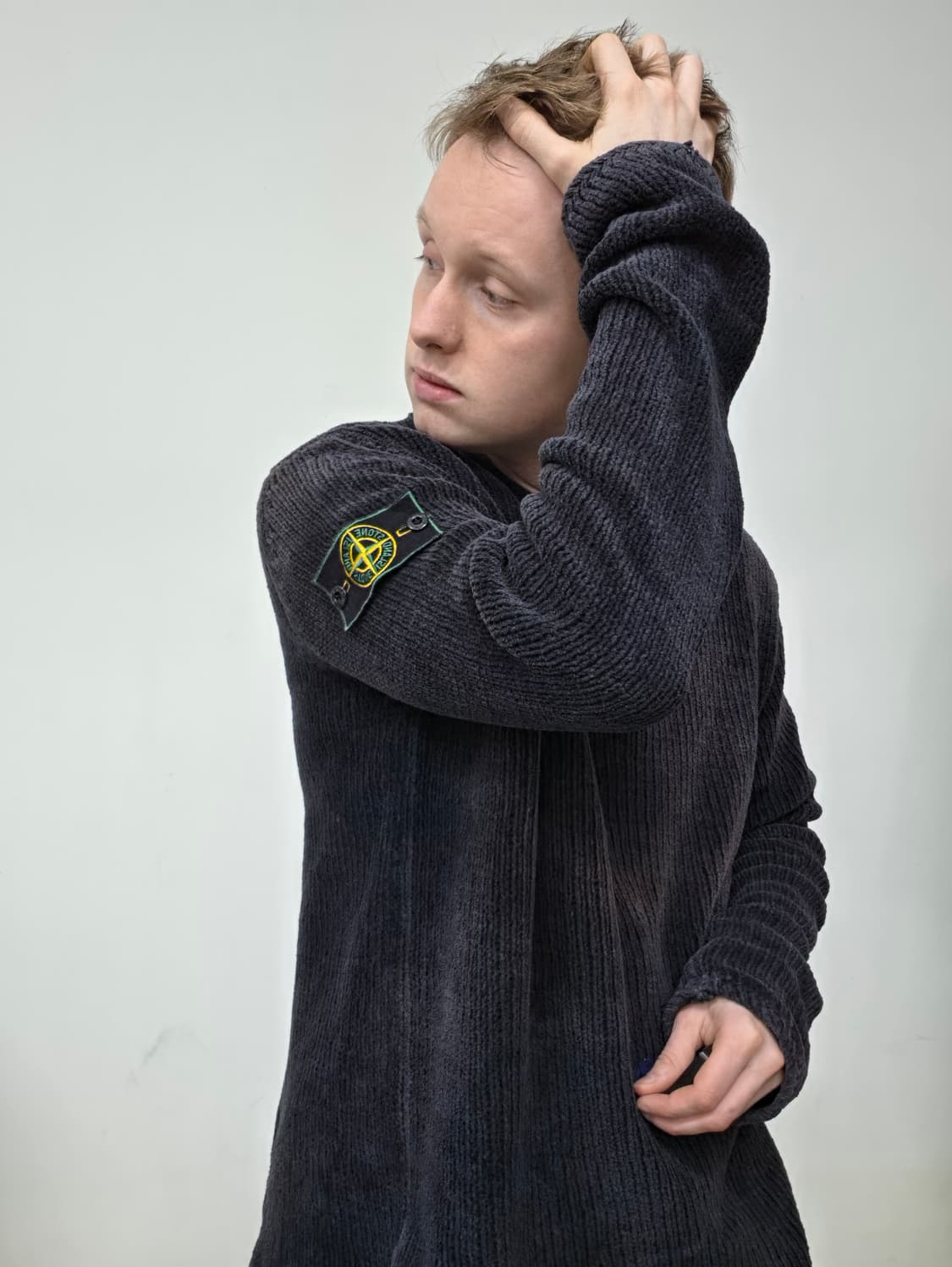 98AW 스톤 아일랜드 그린 엣지 다크 셔닐 니트 상품이미지2