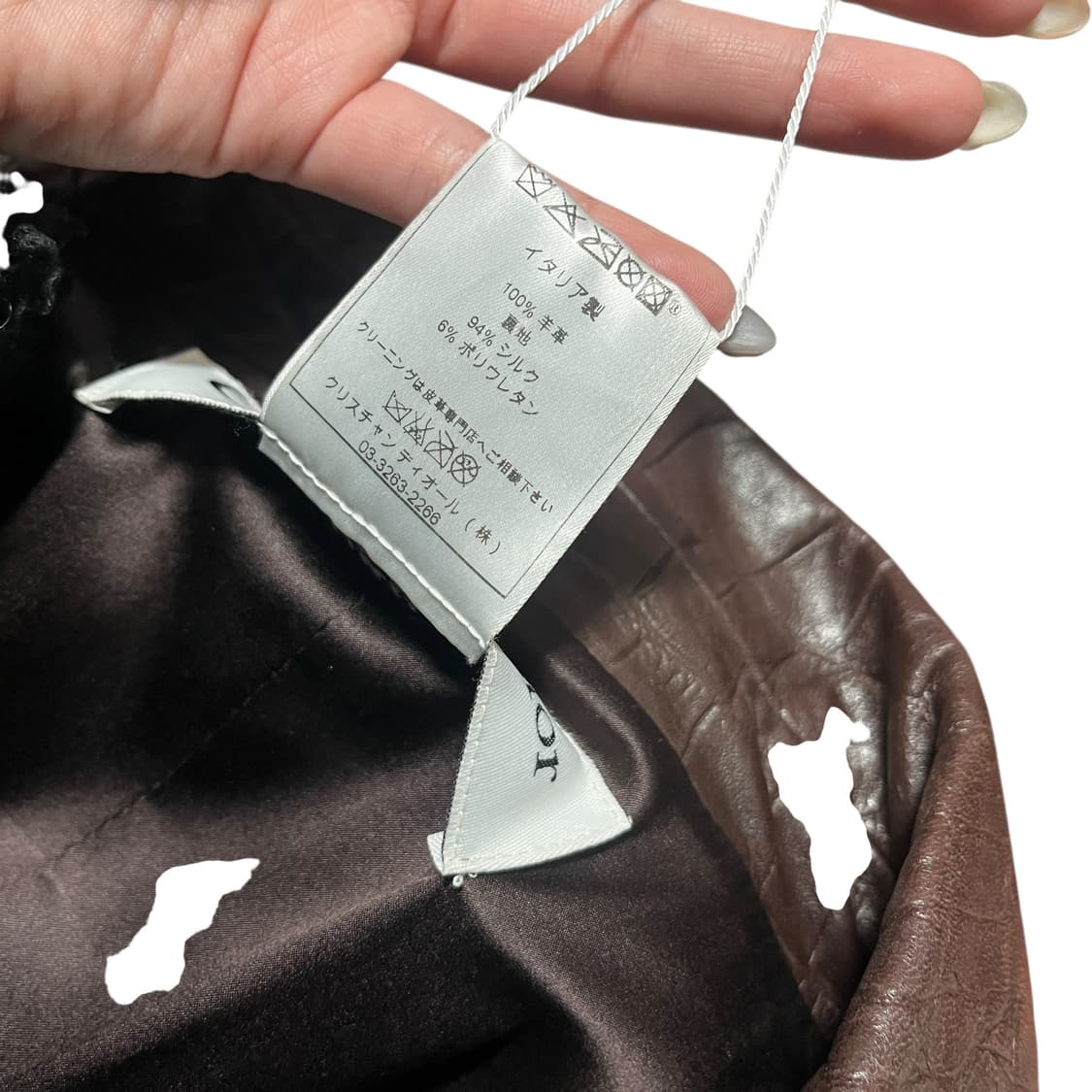 크리스챤 디올 빈티지 브라운 양가죽 코트 상품이미지4