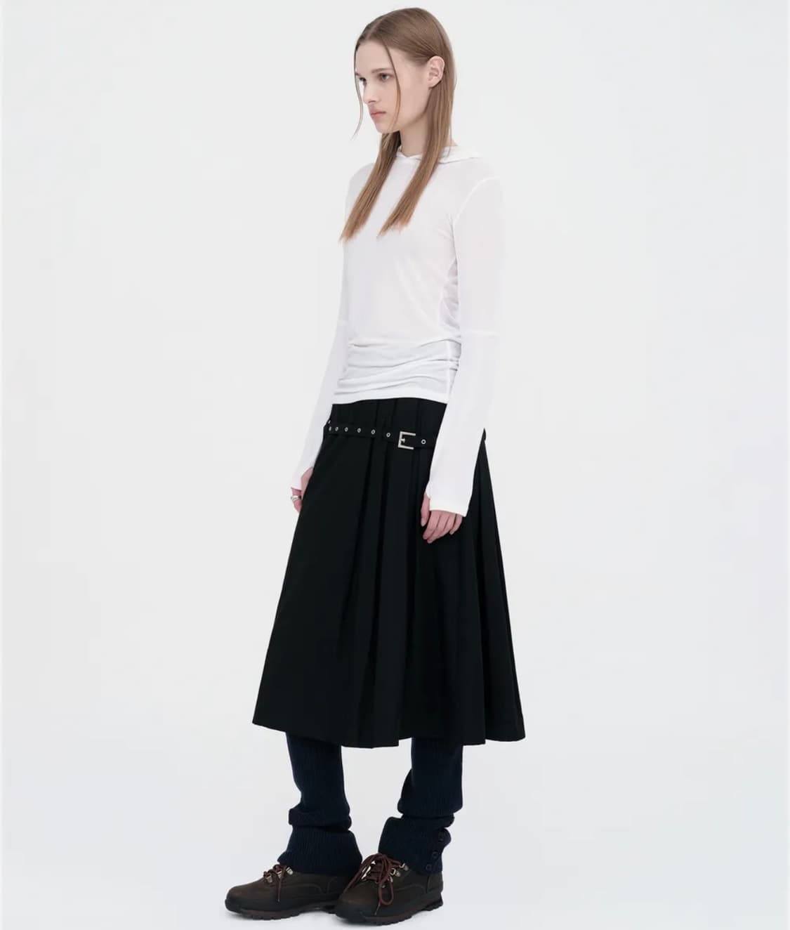 밀로우먼 벨트 포켓 미디 스커트 S 상품이미지2