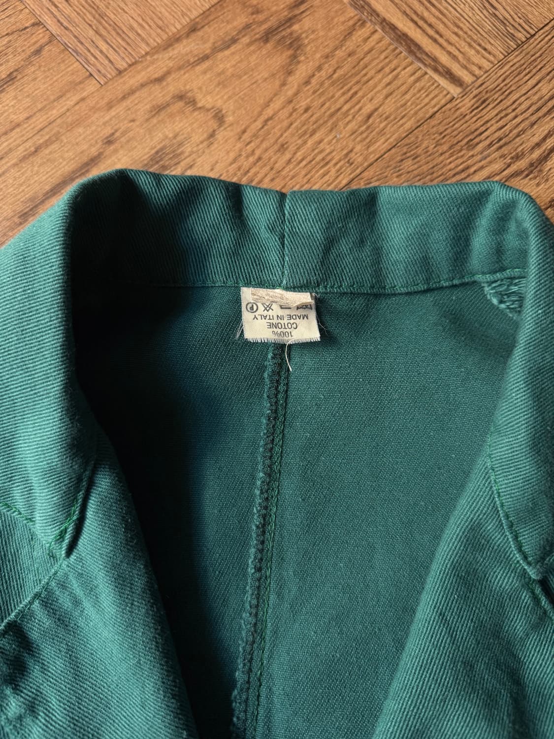 [L]90's 이태리제 그린 프렌치 워크자켓 상품이미지2