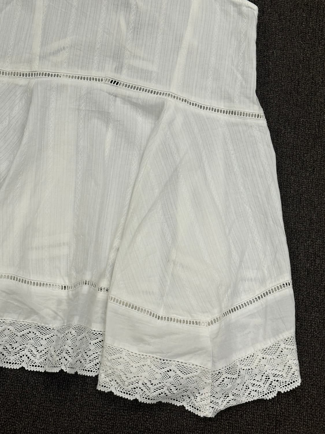 OS)Japanese vintage 여성 화이트 펀칭 레이어드 나시 원피 상품이미지7