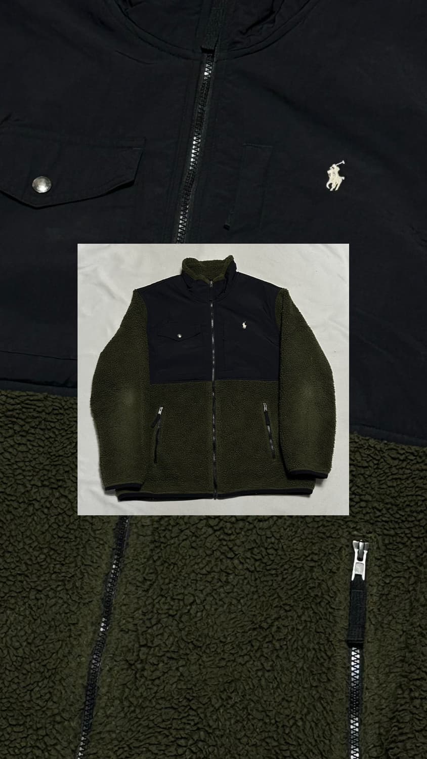 폴로랄프로렌 카키 후리스 자켓 상품이미지1