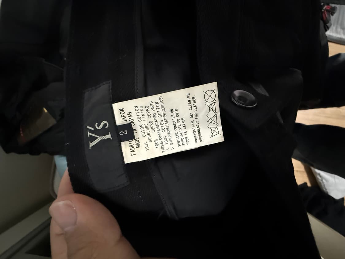 요지야마모토 아카이브 카우레더패치 러프아웃 팬츠 상품이미지5