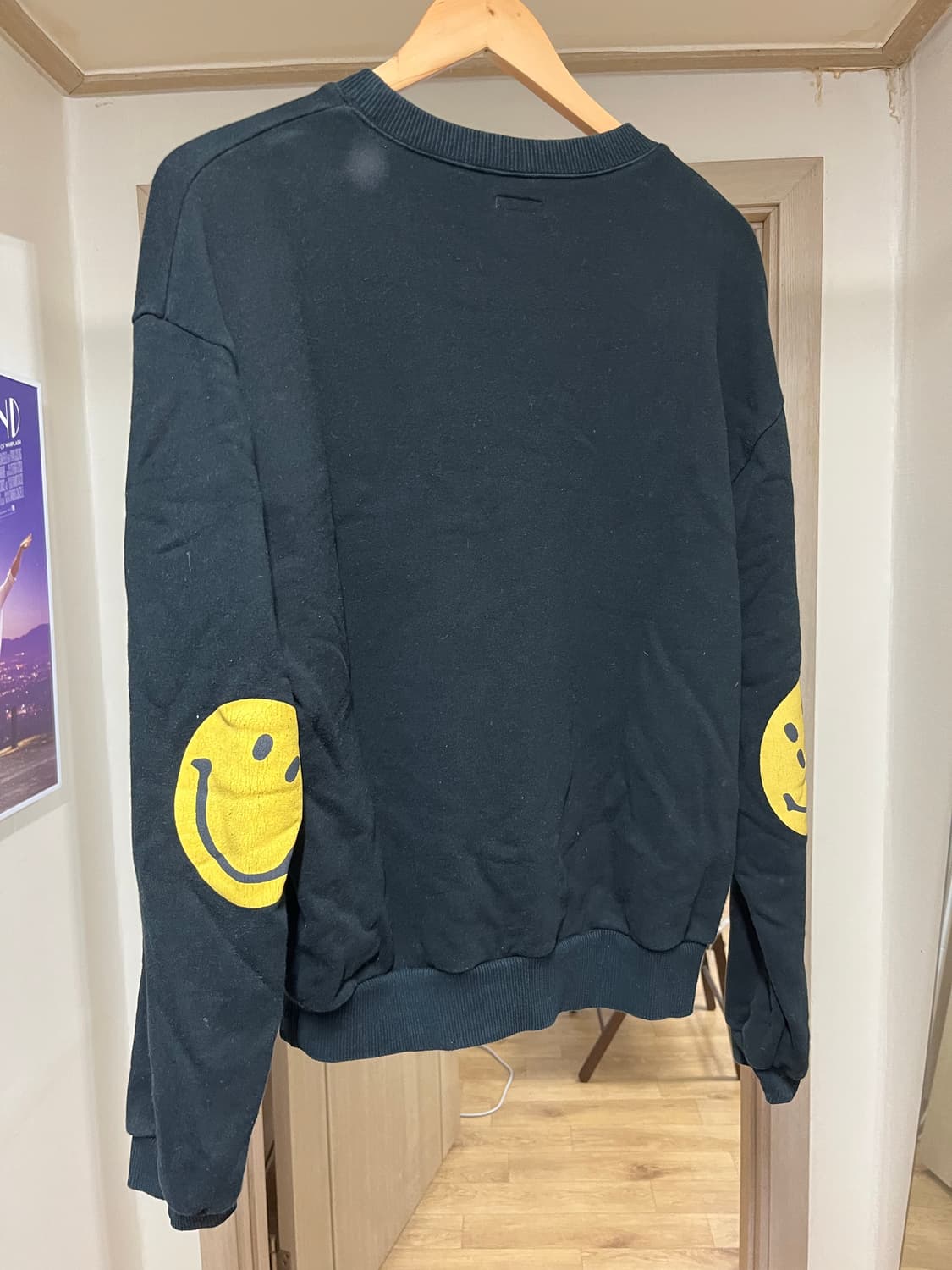 캐피탈 스마일 맨투맨 4사이즈 블랙 상품이미지2