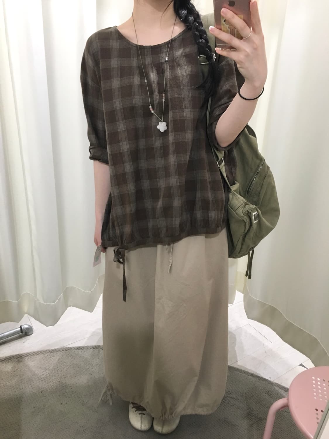 cookie check blouse 상품이미지2
