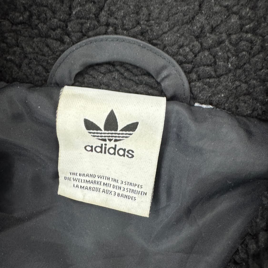 L 아디다스 빅로고 쉐르파 플리스 자켓  상품이미지6