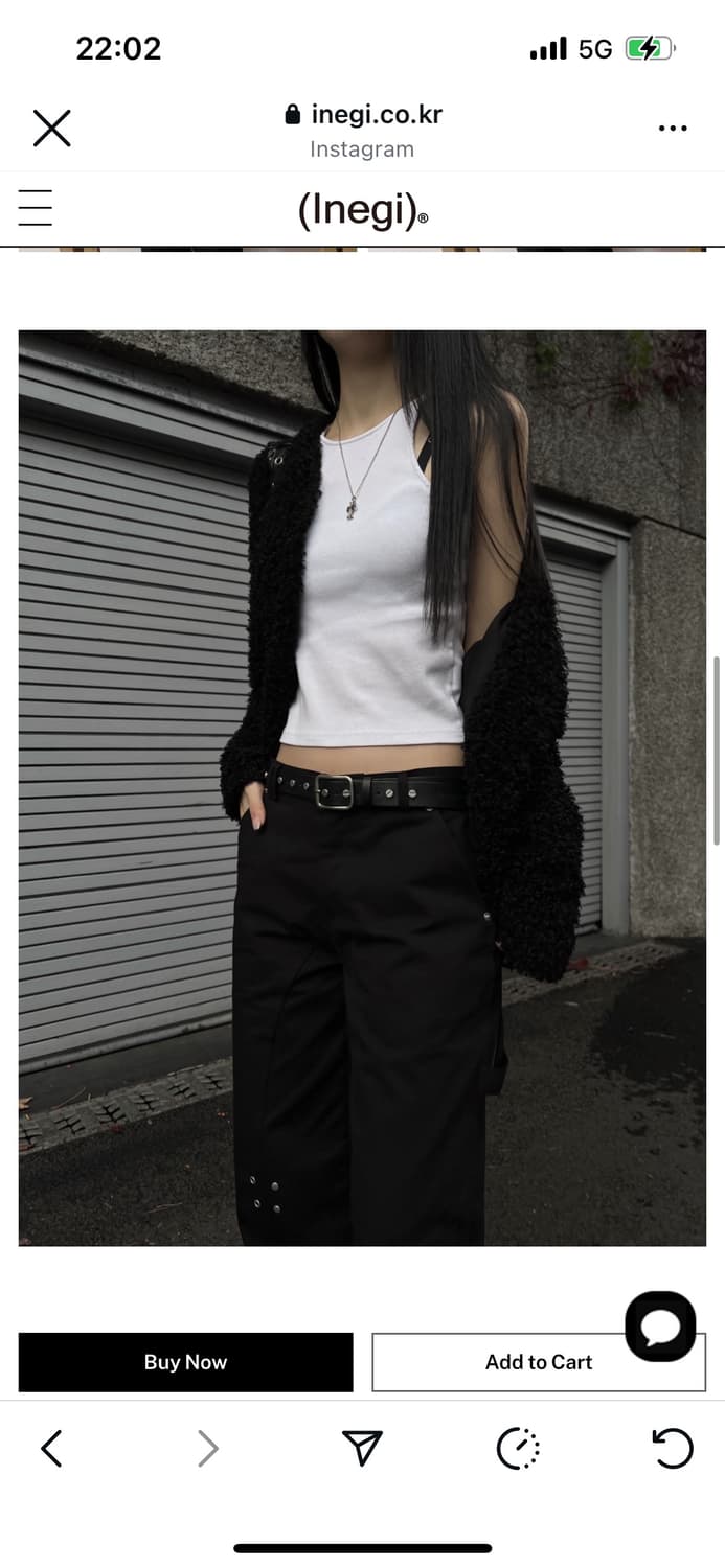 25FW 이네기 퍼 가디건 블랙 상품이미지3