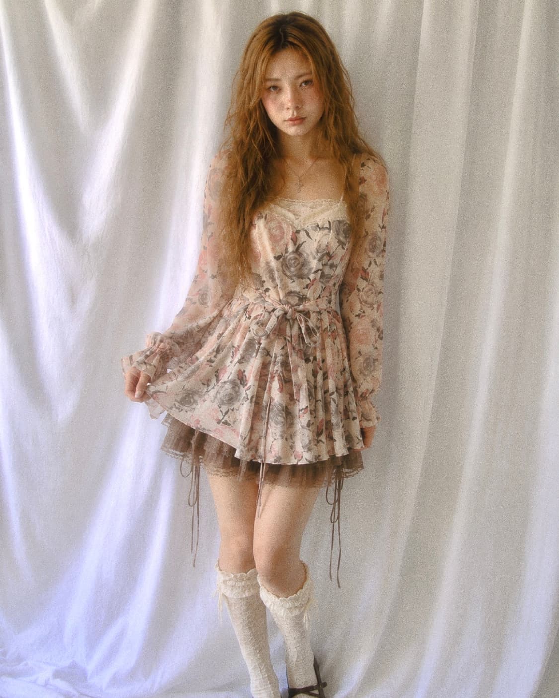 Liz Lisa 리즈리사 고전 앤틱 로즈 쉬폰 블라우스 로걀 히메갸루 상품이미지2