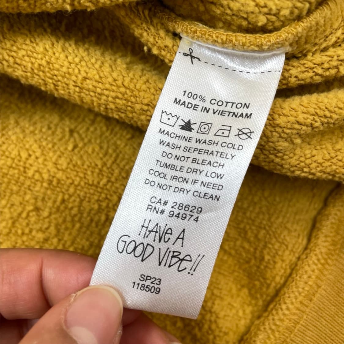 스투시 Stussy 머스타드 베이직 풀오버 후드티 S 상품이미지3