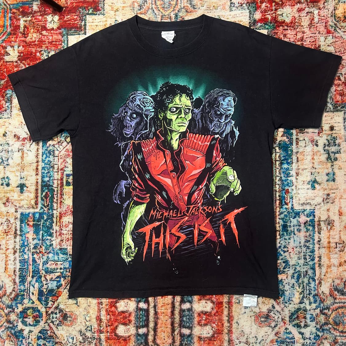 [M] 00s 마이클 잭슨 스릴러 프린팅 반팔 상품이미지1