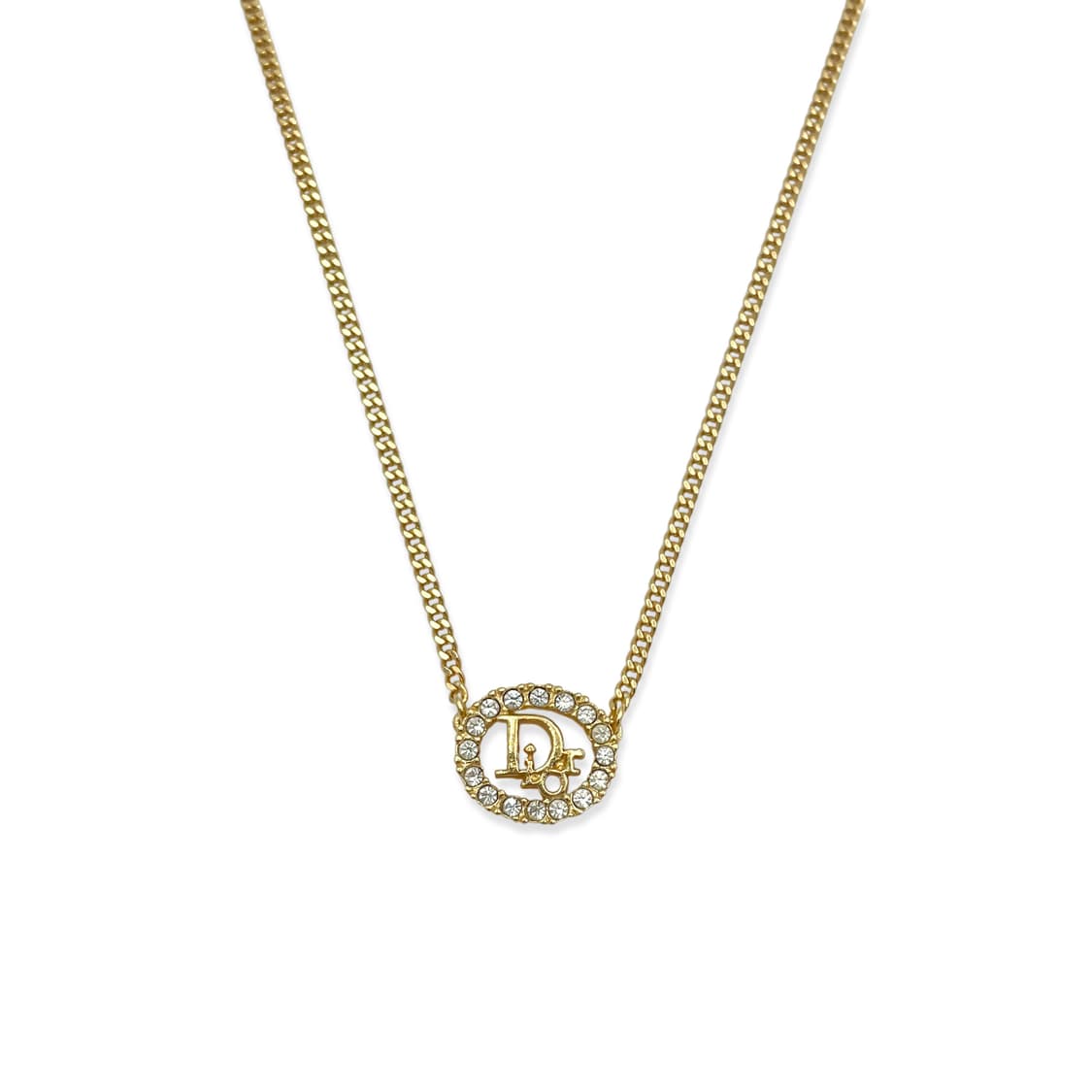 디올 라인스톤 오블리크 로고 펜던트 목걸이 상품이미지2
