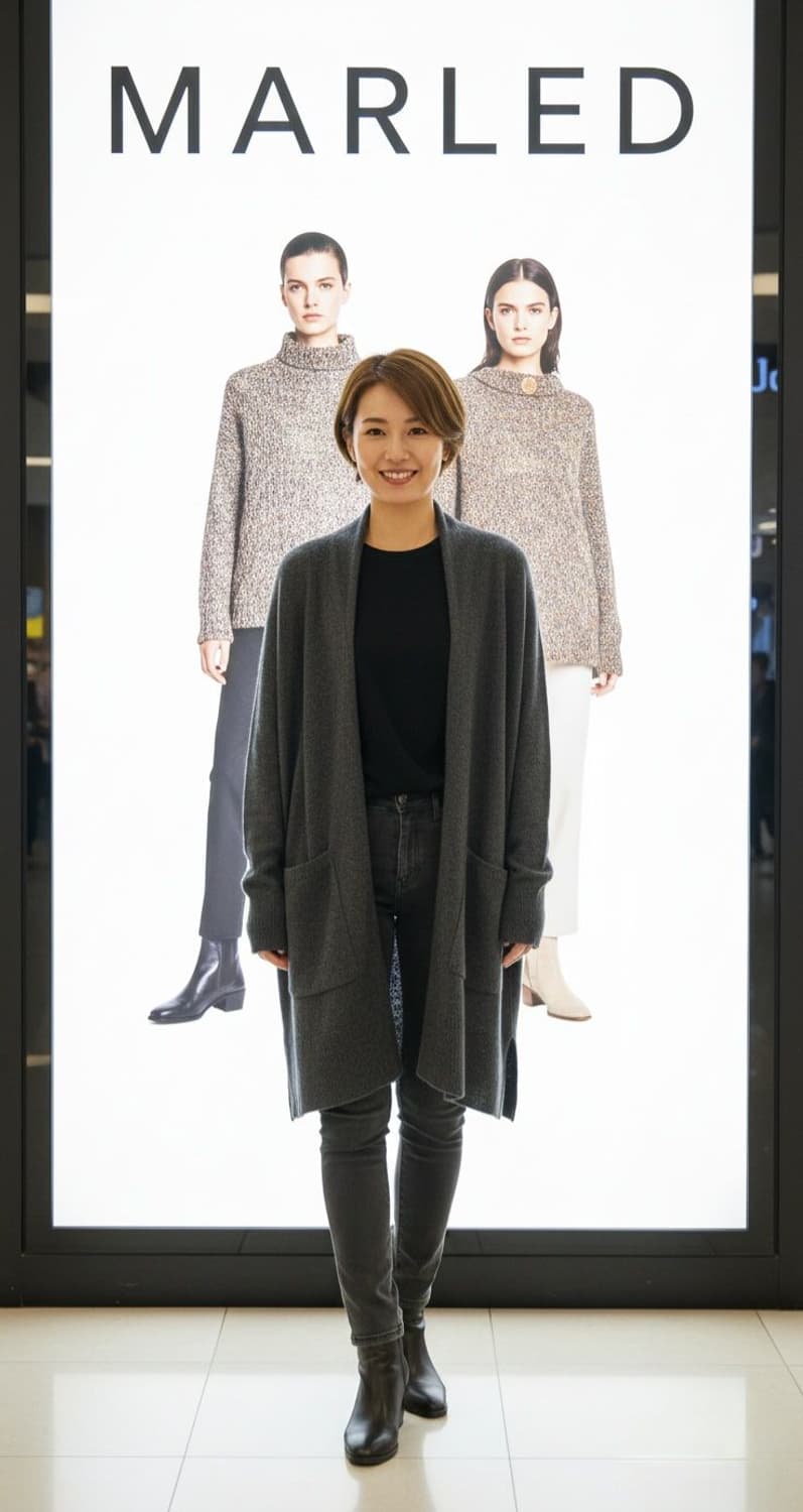 55.Marled 캐시미어 박스가디건 상품이미지1