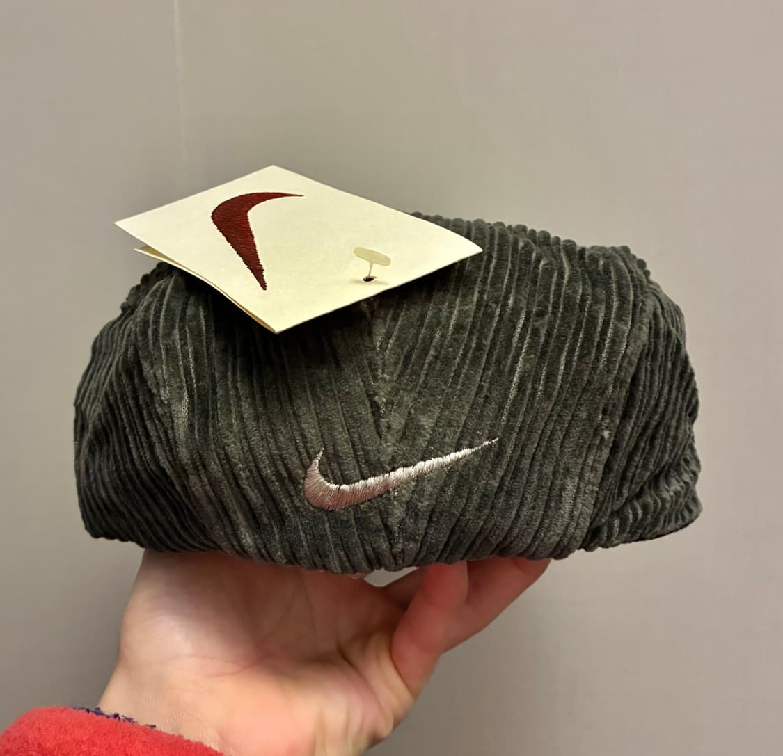 90s NIKE 나이키 빈티지 코듀로이 헌팅캡 베레모 올리브카키 상품이미지1
