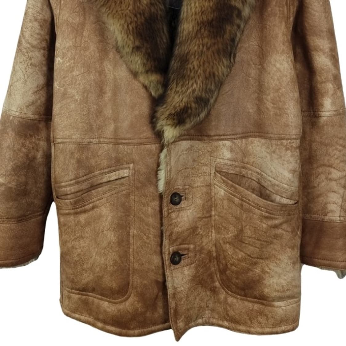 [니노 체루티] 리얼 양가죽 양모 빈티지 무스탕 자켓 M18671 상품이미지5