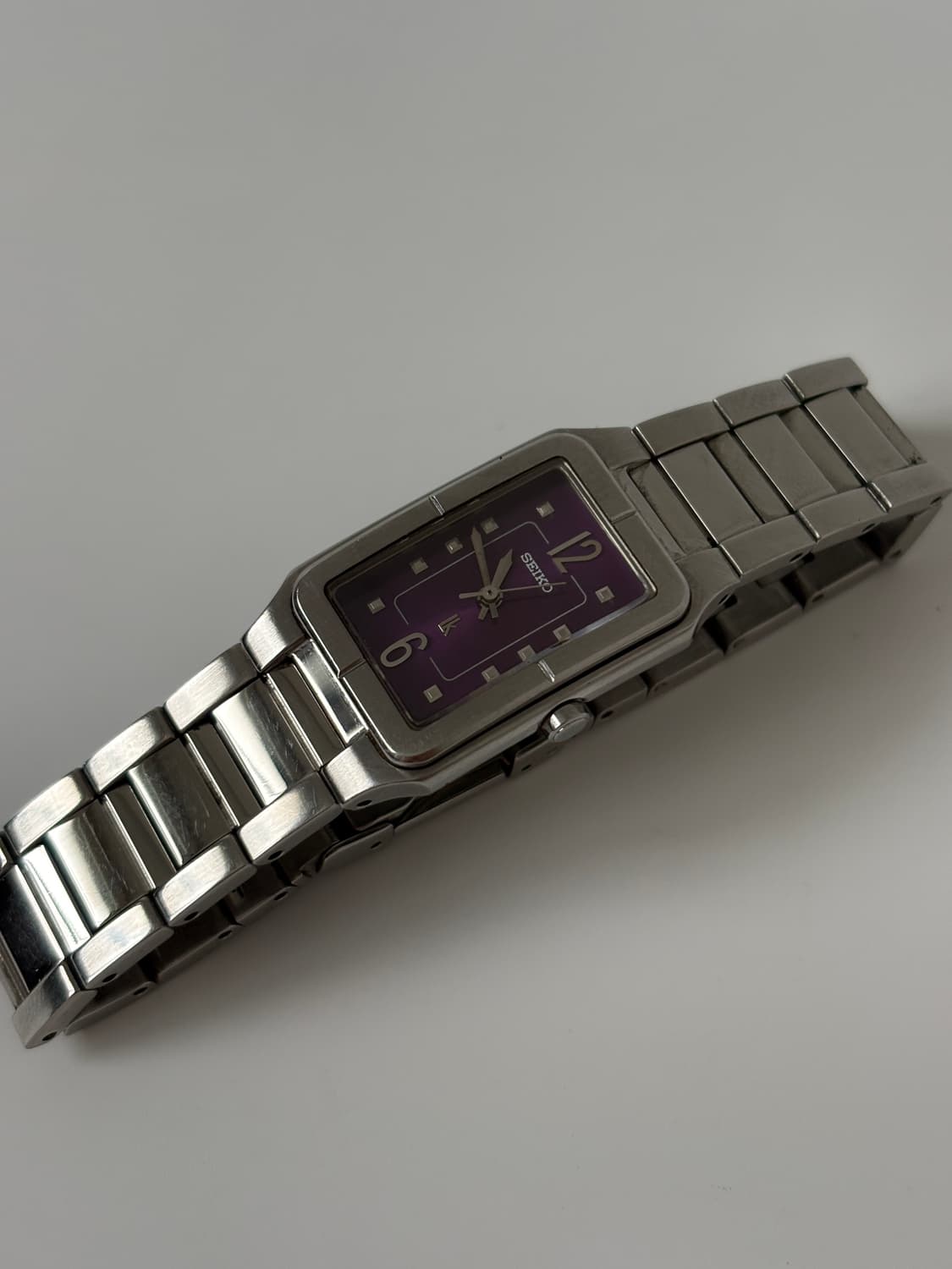 2000s Lukia Purple Silver Square Quartz 상품이미지4