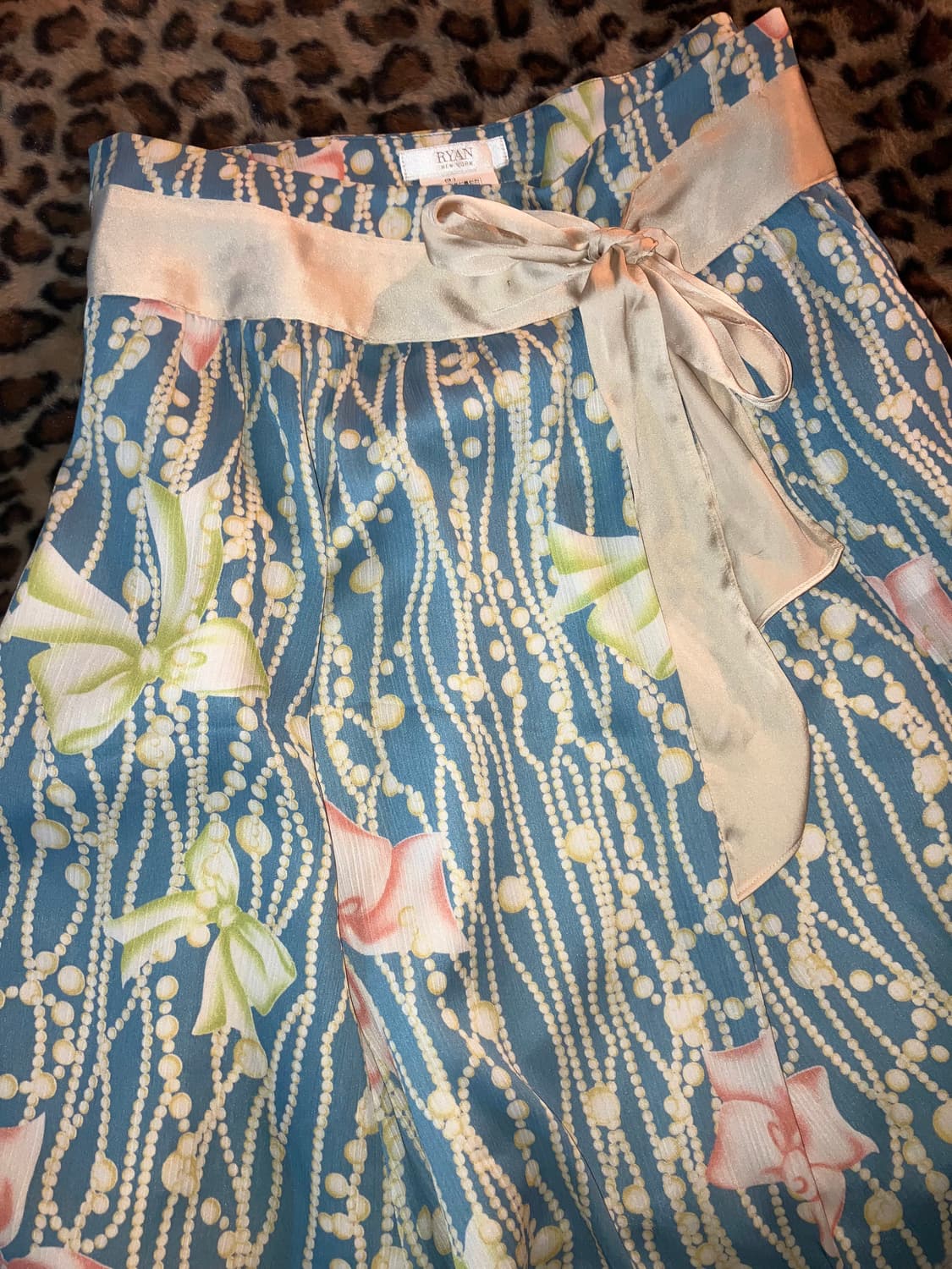 jpn 리본 에메랄드 스커트 상품이미지1