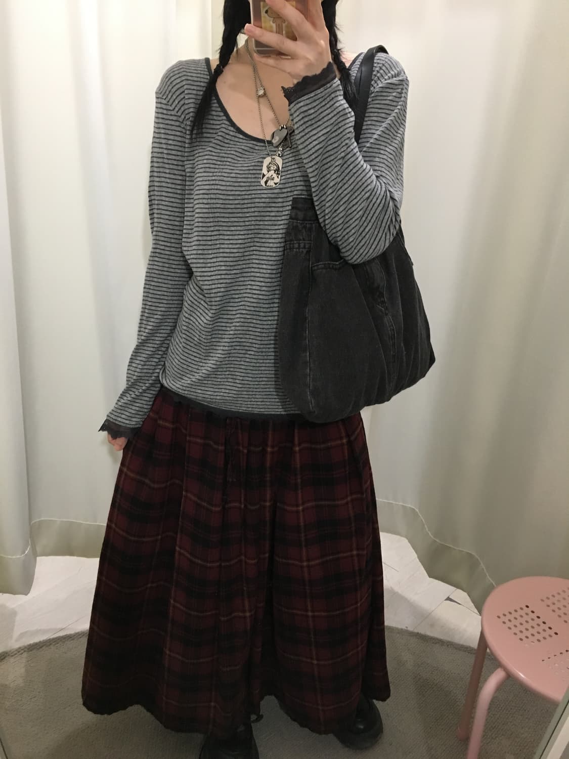 stripe lace knit 상품이미지5