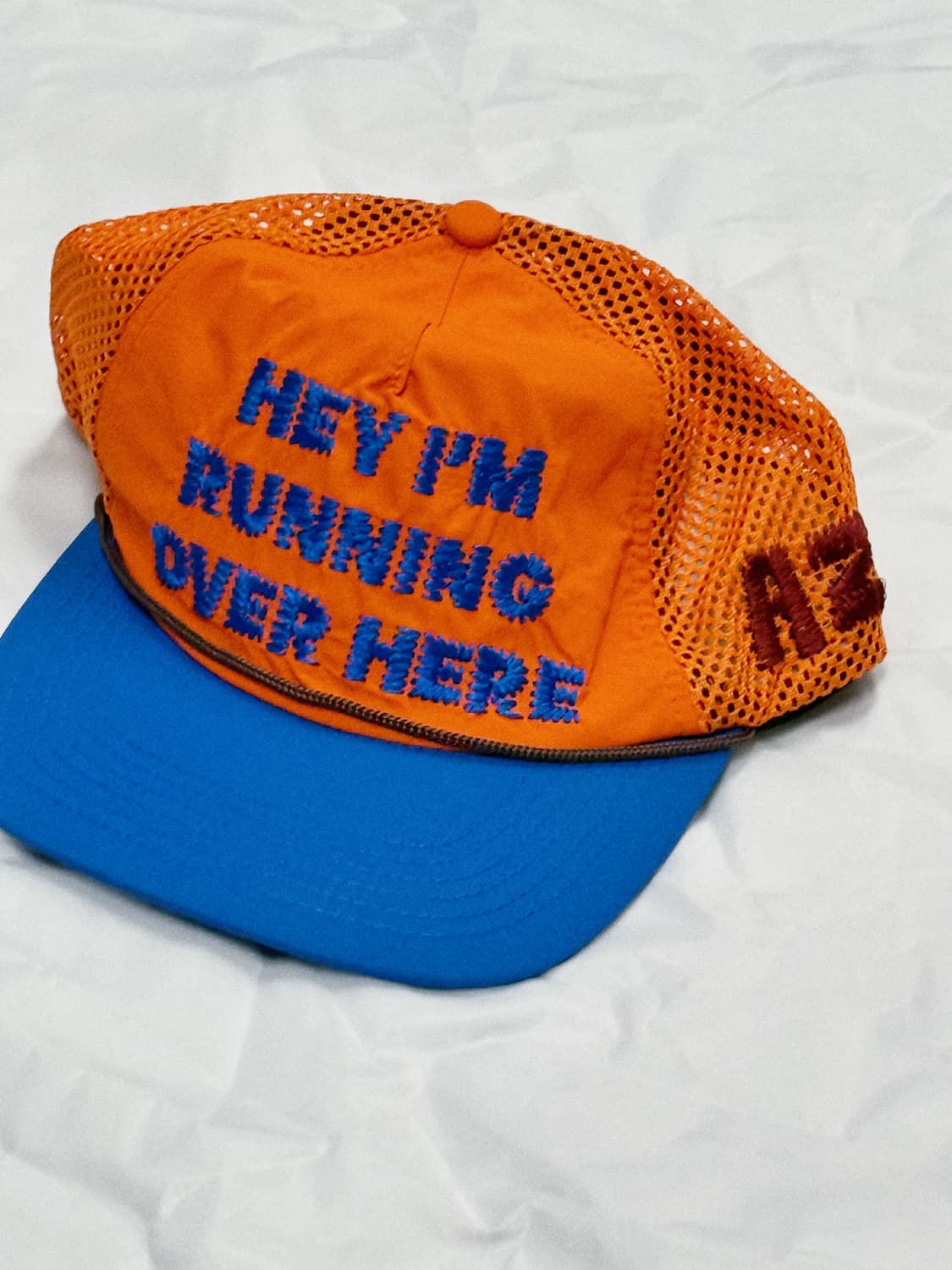 새제품 정가이하 / 알렉스조노 Alex Zono 러닝 트러커햇 오렌지블루 상품이미지2