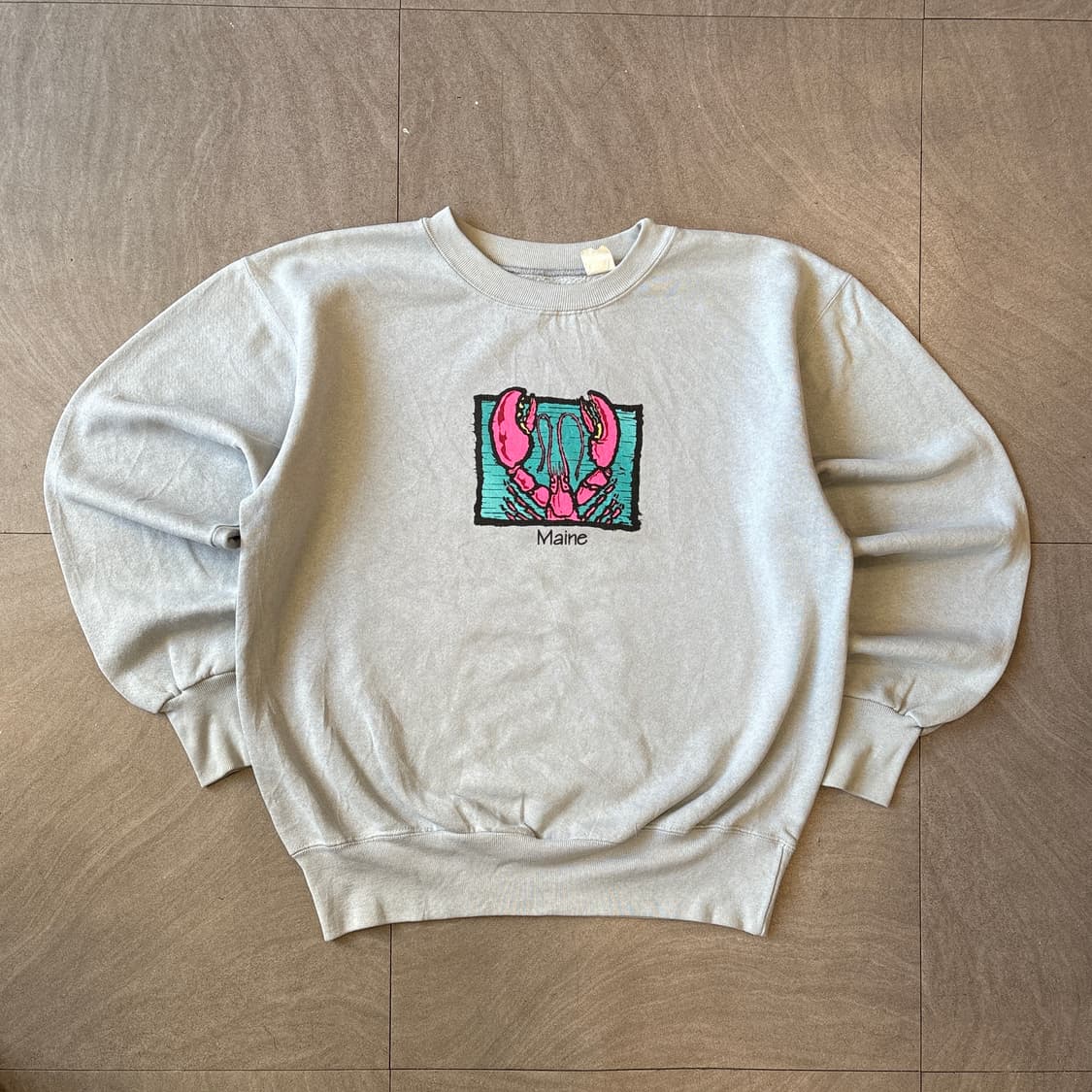 90s 90년대 미국 생산 빈티지 스카이블루 스웻셔츠 상품이미지1