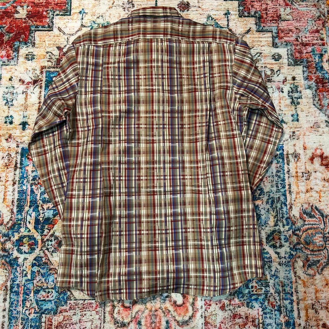 [L] 80s 미쏘니 자수로고 체크 셔츠 상품이미지2