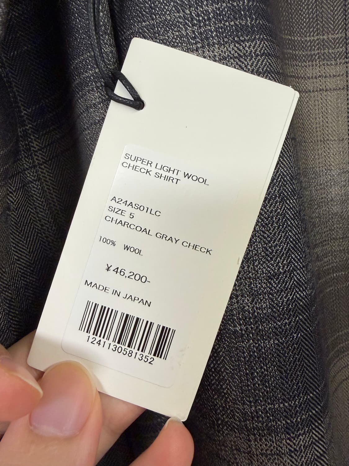 오라리 슈퍼라이트 울 체크셔츠 5 상품이미지2