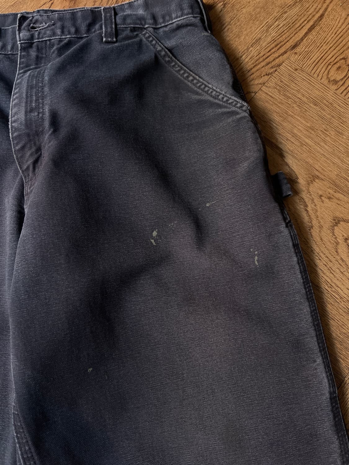 [34]칼하트 USA 빈티지 페이딩 미드나잇 네이비 싱글니 워크 팬츠 상품이미지6