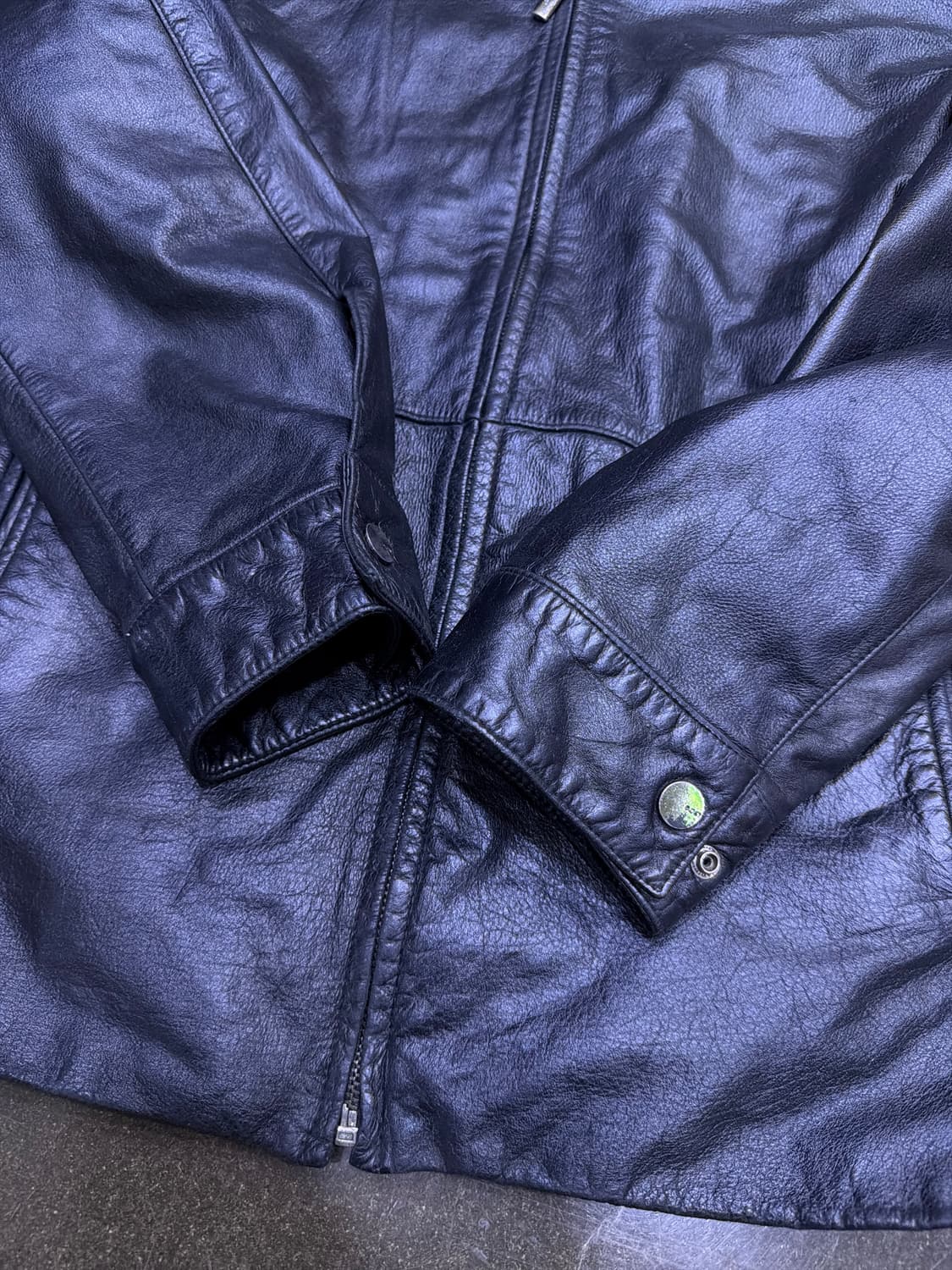 디데이 빈티지 소가죽 싱글 미드 레더자켓 105 상품이미지5