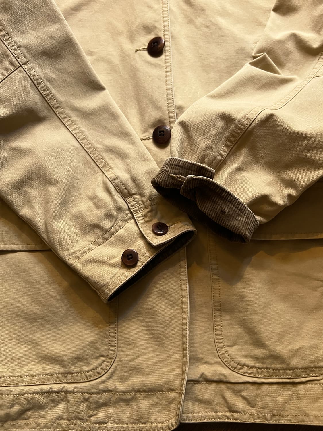 [L]엘엘빈 USA 코튼 라이닝 베이지 헌팅 자켓 상품이미지5