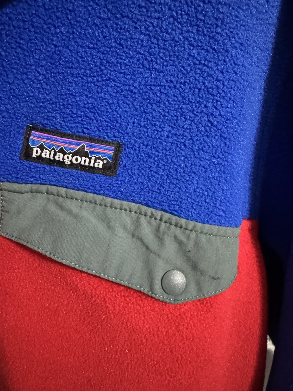 10s 파타고니아 신칠라 스냅-T 블루/레드 상품이미지2