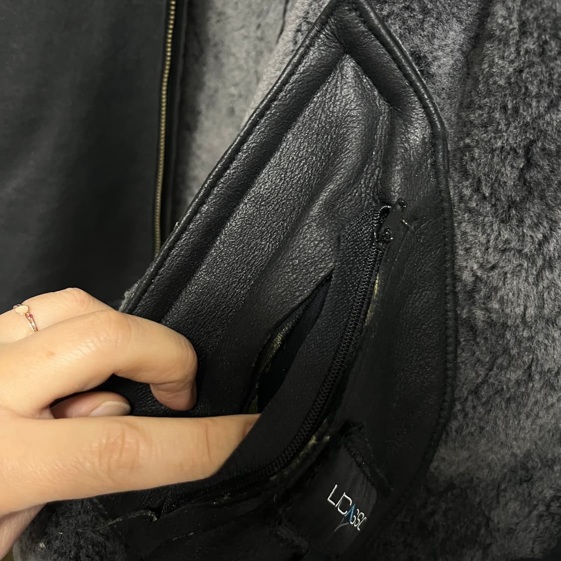 남성 무스탕 자켓 블랙 xl 상품이미지3