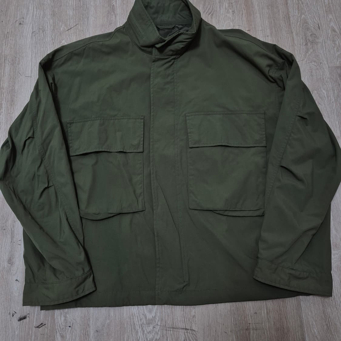 에잇세컨즈 카키 오버사이즈 숏파카 야상 필드자켓 L(100) 상품이미지3