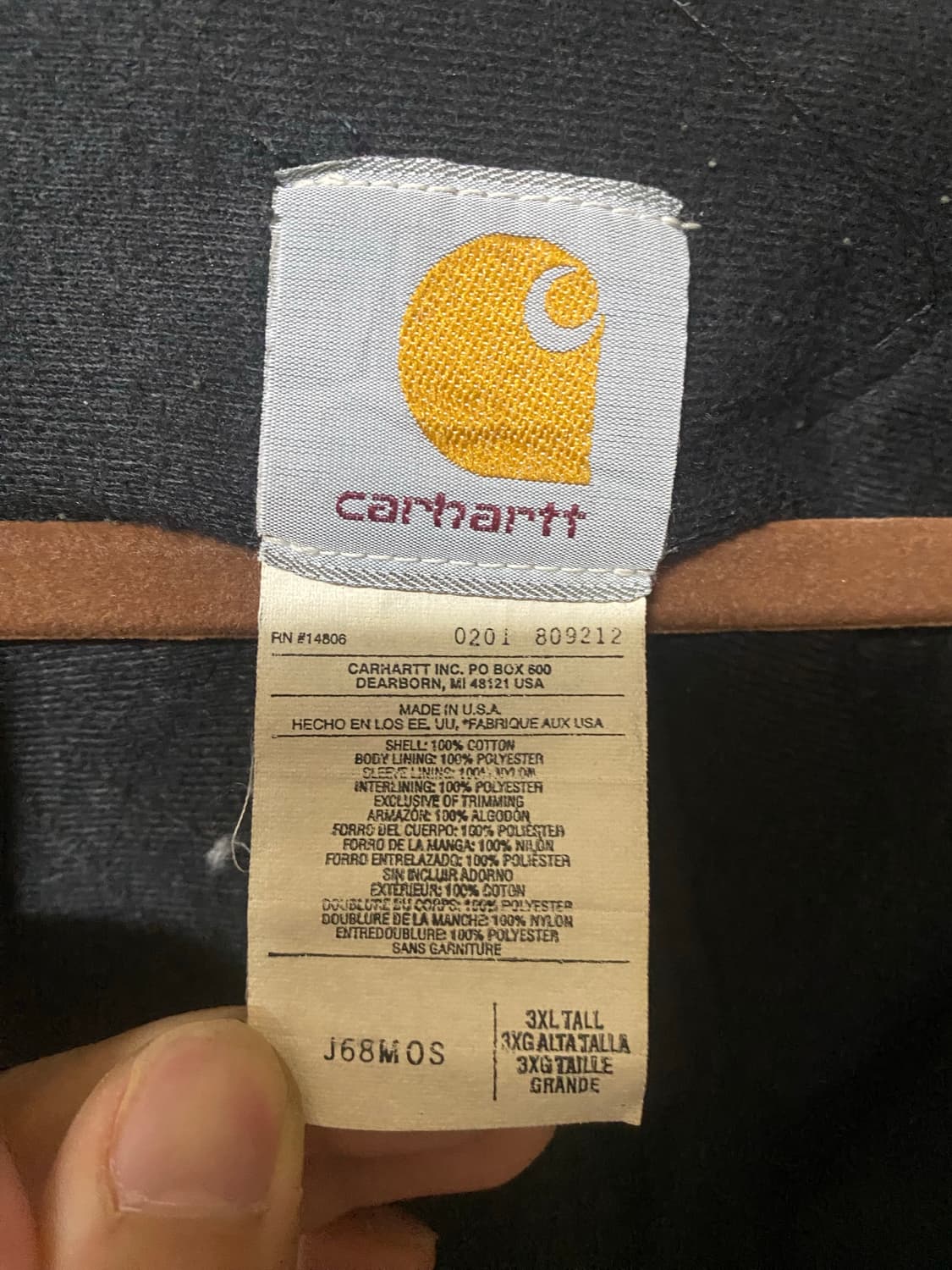 칼하트 J68 액티브 자켓 모스 그린 상품이미지5