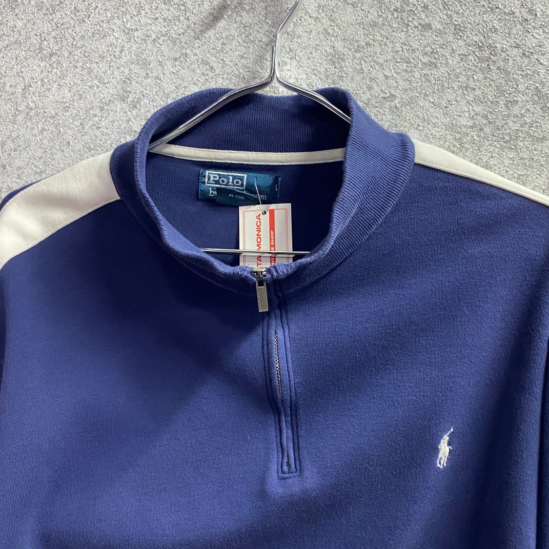 폴로랄프로렌 포니로고 네이비 하프집업 스웻셔츠 B3987 상품이미지3