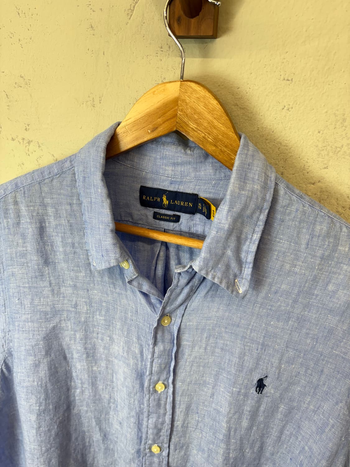 폴로랄프로렌 큐알라벨 린넨 셔츠 블루 상품이미지6