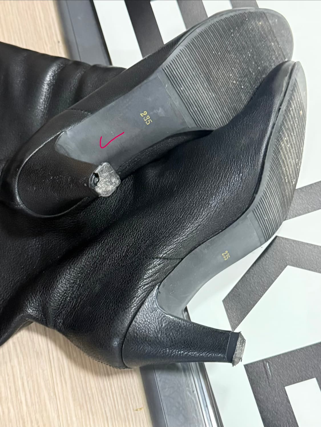 SONZIO 송지오 힐 부츠 235 7cm 상품이미지6