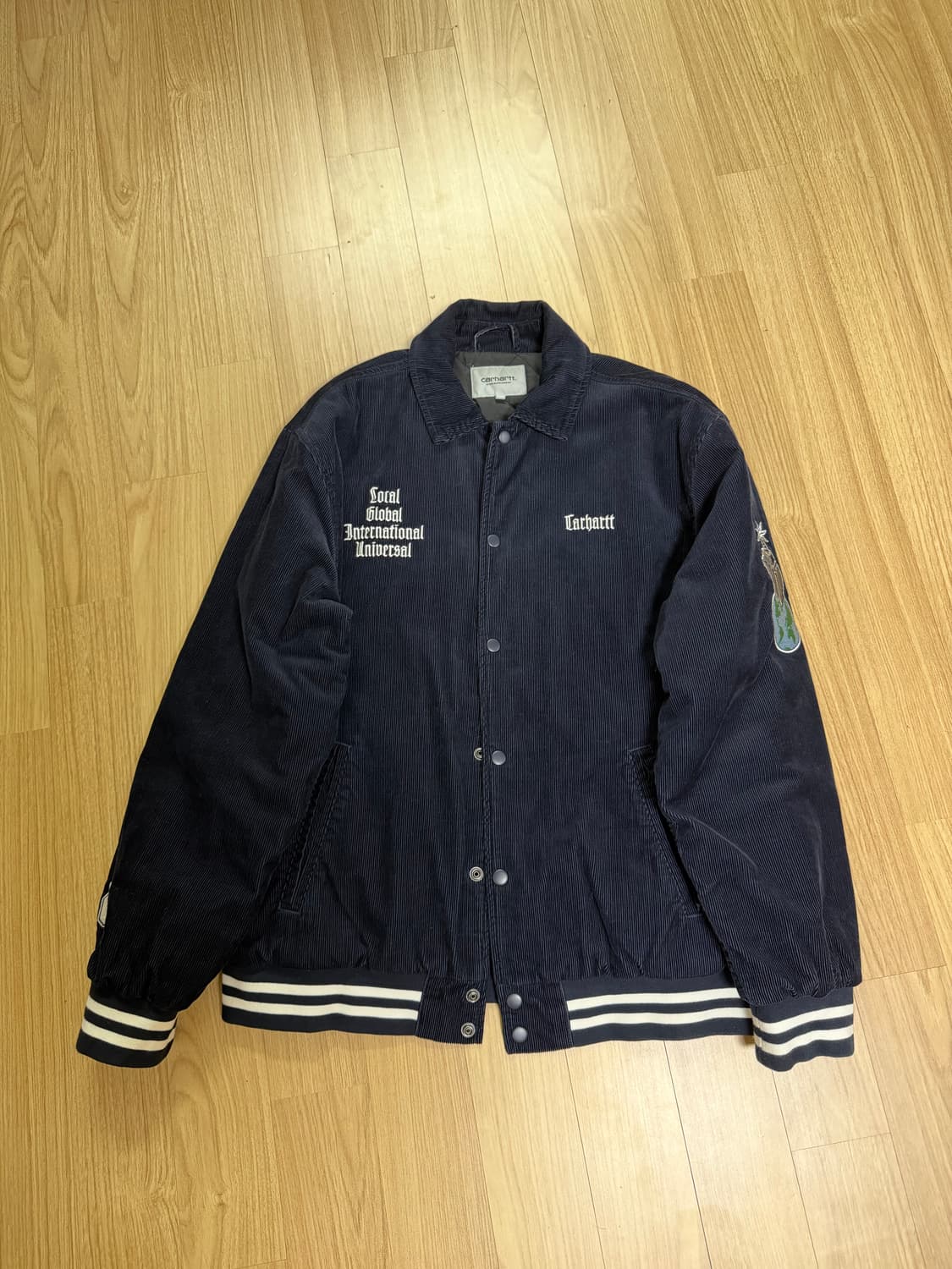 칼하트WIP 러그드 레터맨 코듀로이 바시티 L 상품이미지1