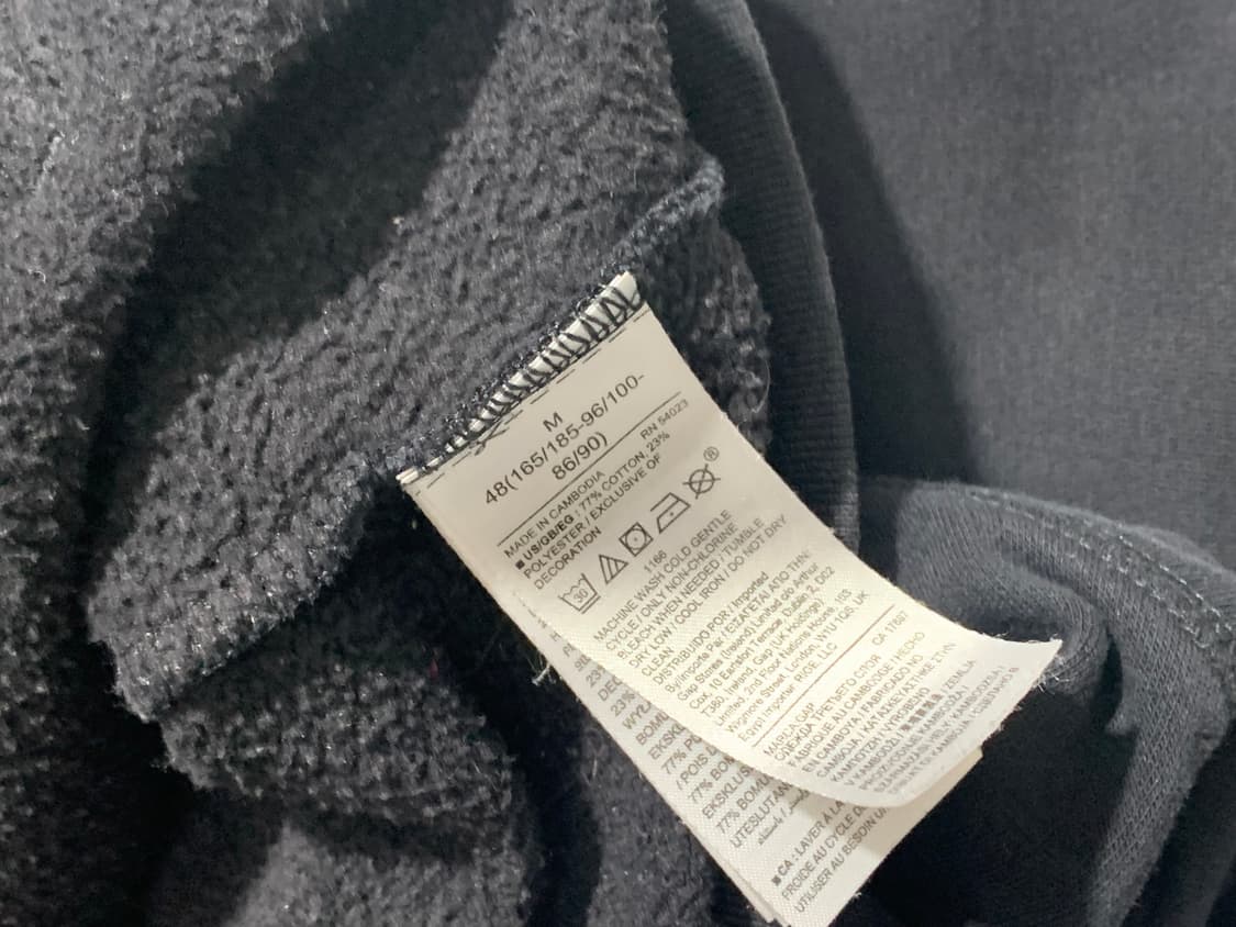 갭 빈티지 블랙 후드집업   상품이미지4