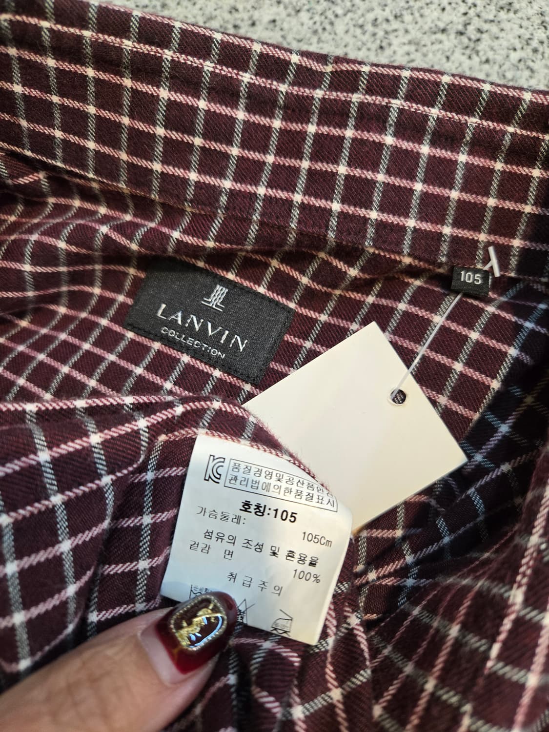 랑방 남성 셔츠 체크셔츠 정품 105 상품이미지6
