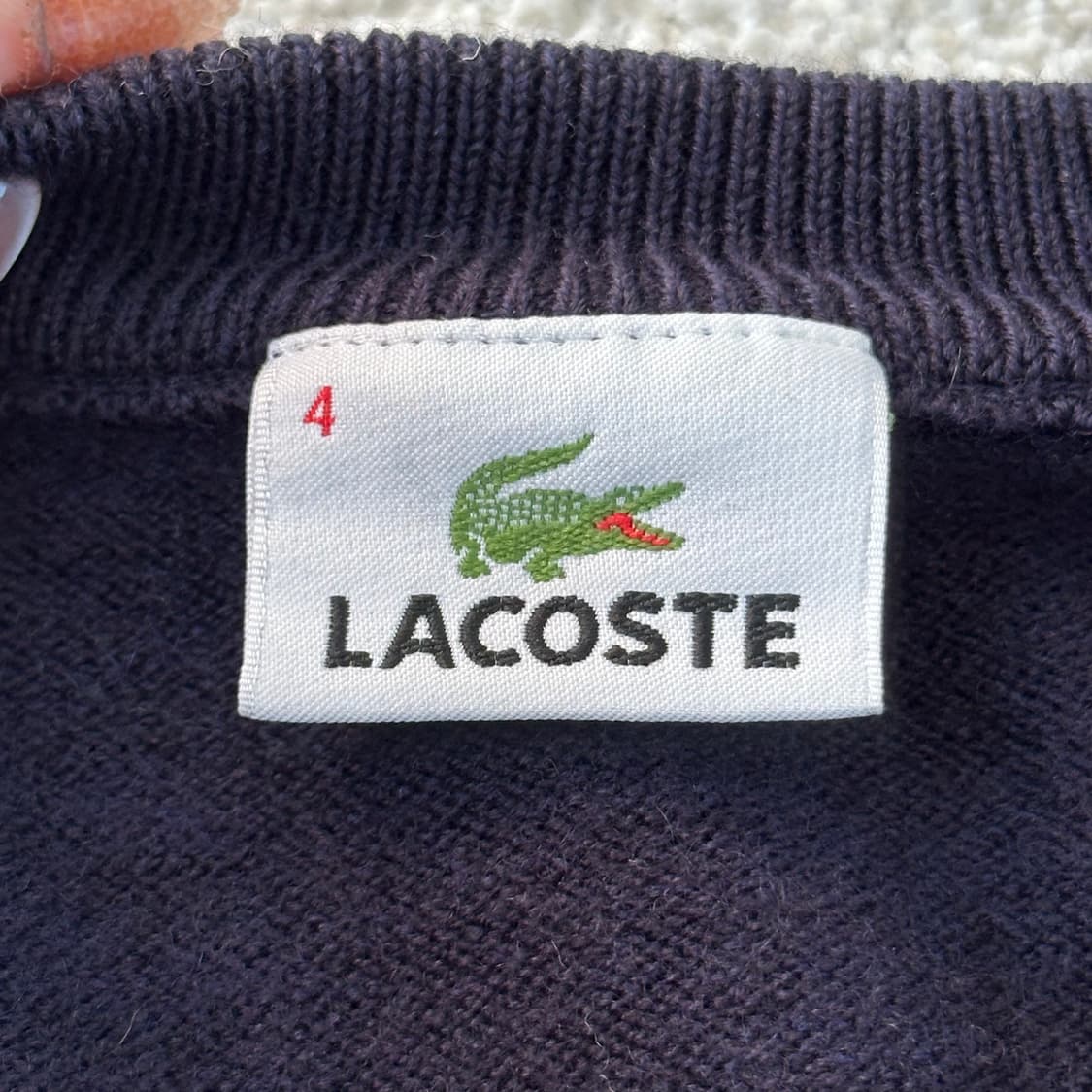 Lacoste 라코스테 아가일 니트 스웨터 (4) 상품이미지6
