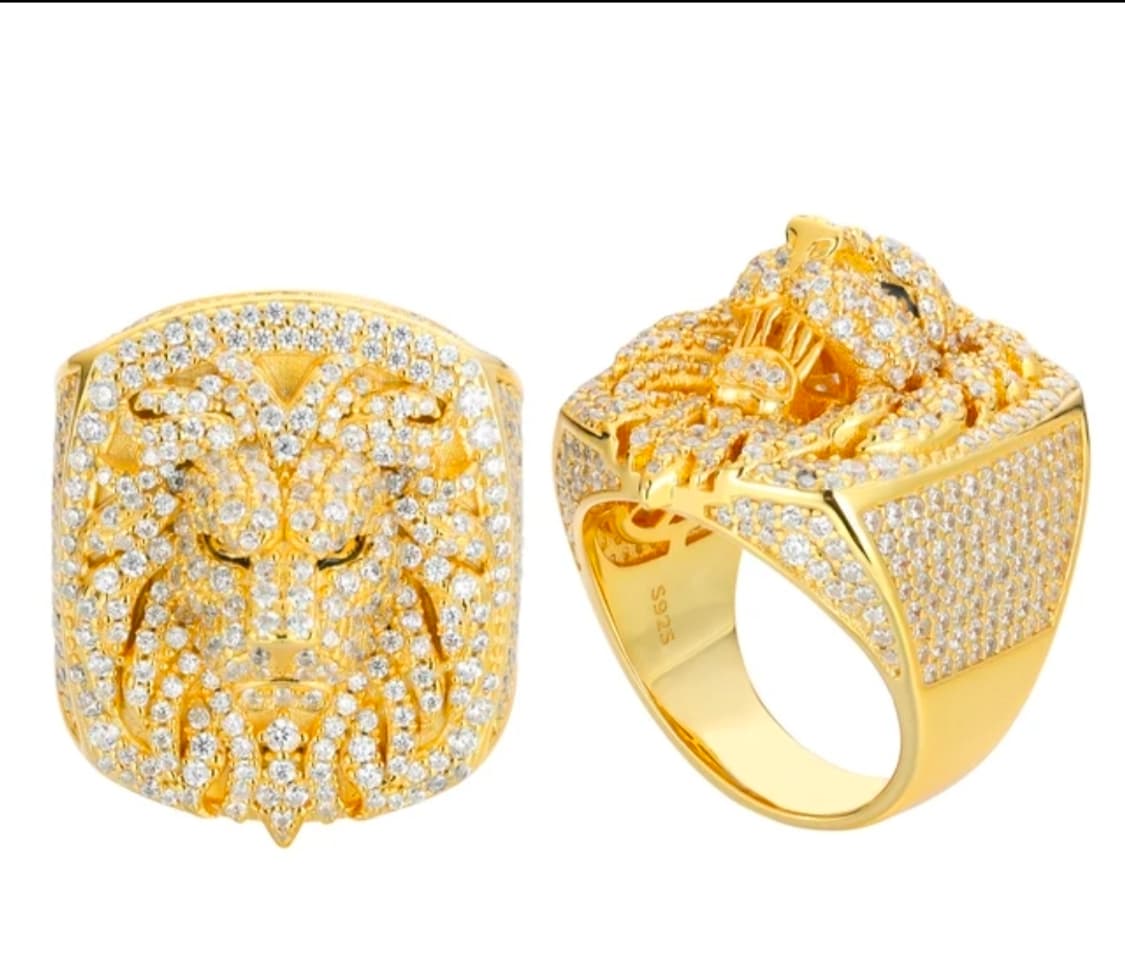 Oceaonra 남성용 3D 타이거 모이사나이트 반지 925 실버 상품이미지3