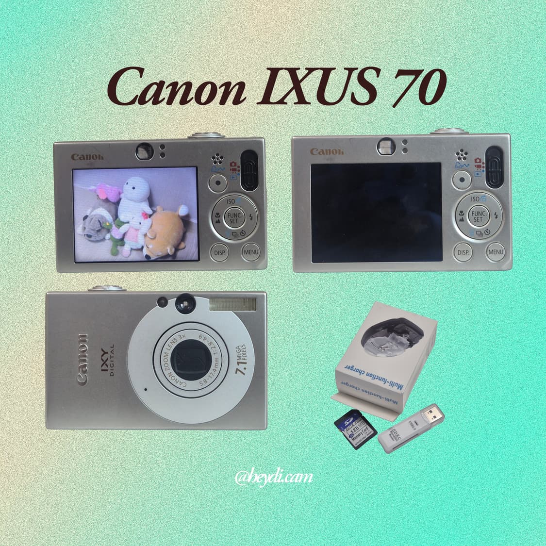 (강민경 아이브 리즈 은채) 캐논 ixus70실버 (SD1000 상품이미지2