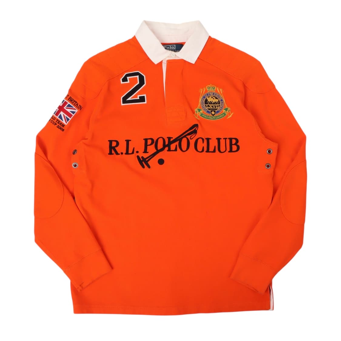 폴로 랄프로렌 오렌지 RL P-C 브리티안 럭비 티셔츠 상품이미지1