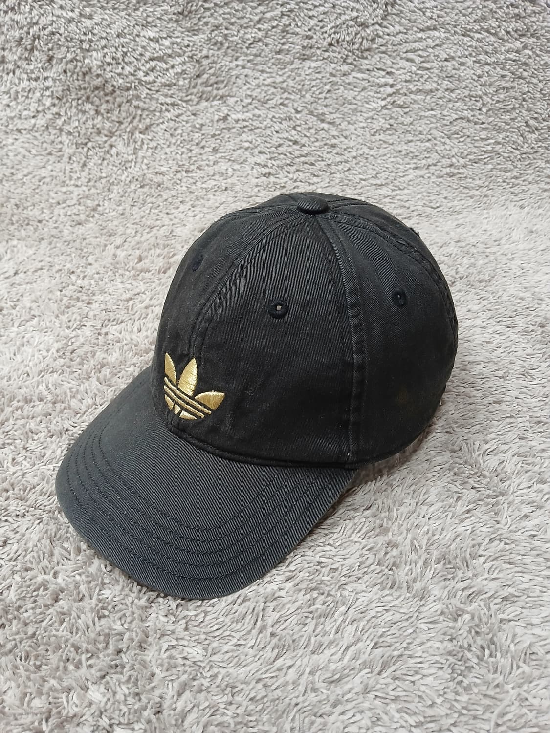 빈티지 워싱 아디다스 골드 삼선 볼캡 상품이미지4