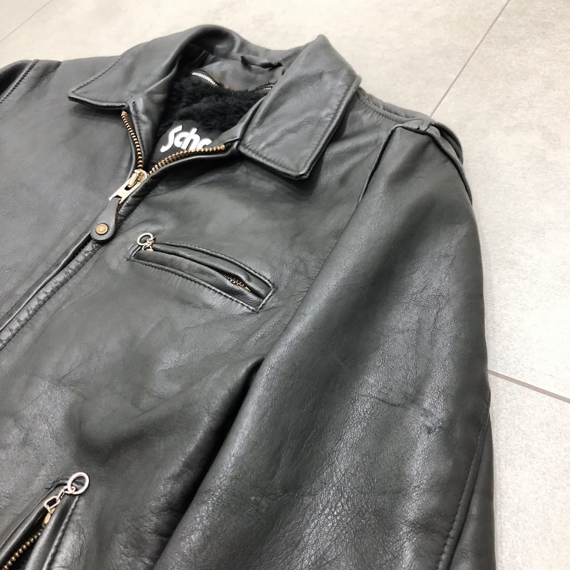 쇼트 schott 미국 usa 바이크레이싱 디트로이트 레더가죽 자켓 38 상품이미지3