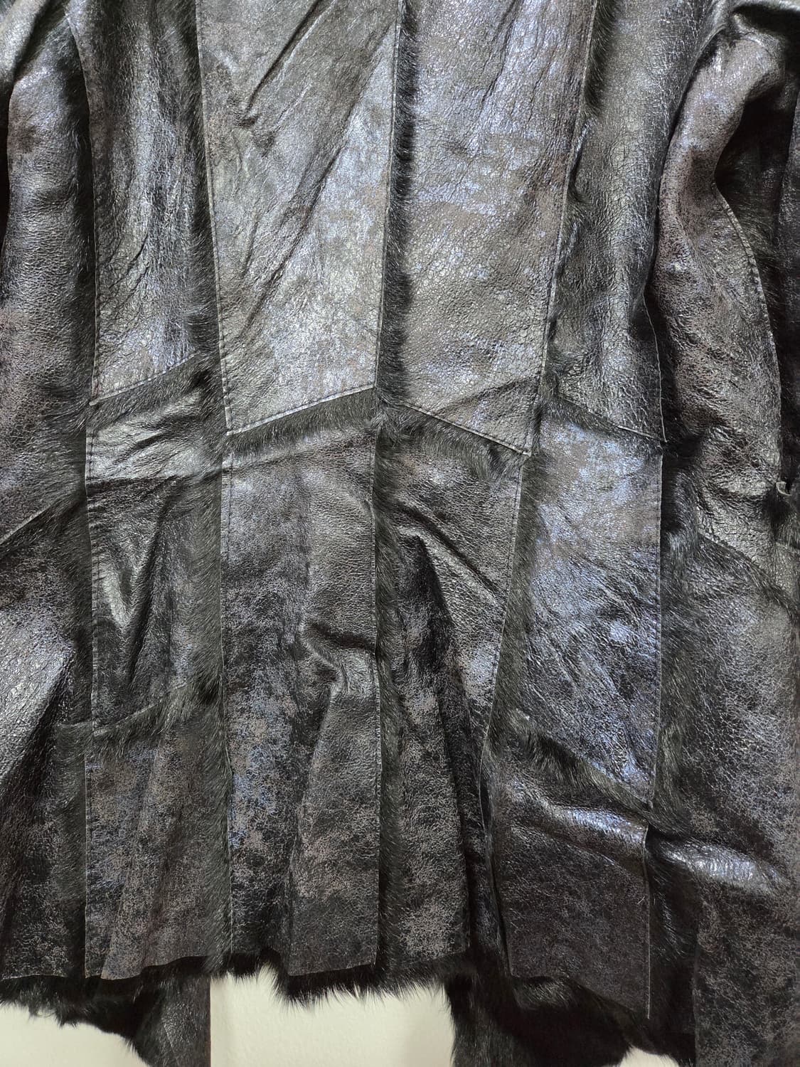 유니크.빈티지 폭스퍼 비지터블 가죽코트 상품이미지8