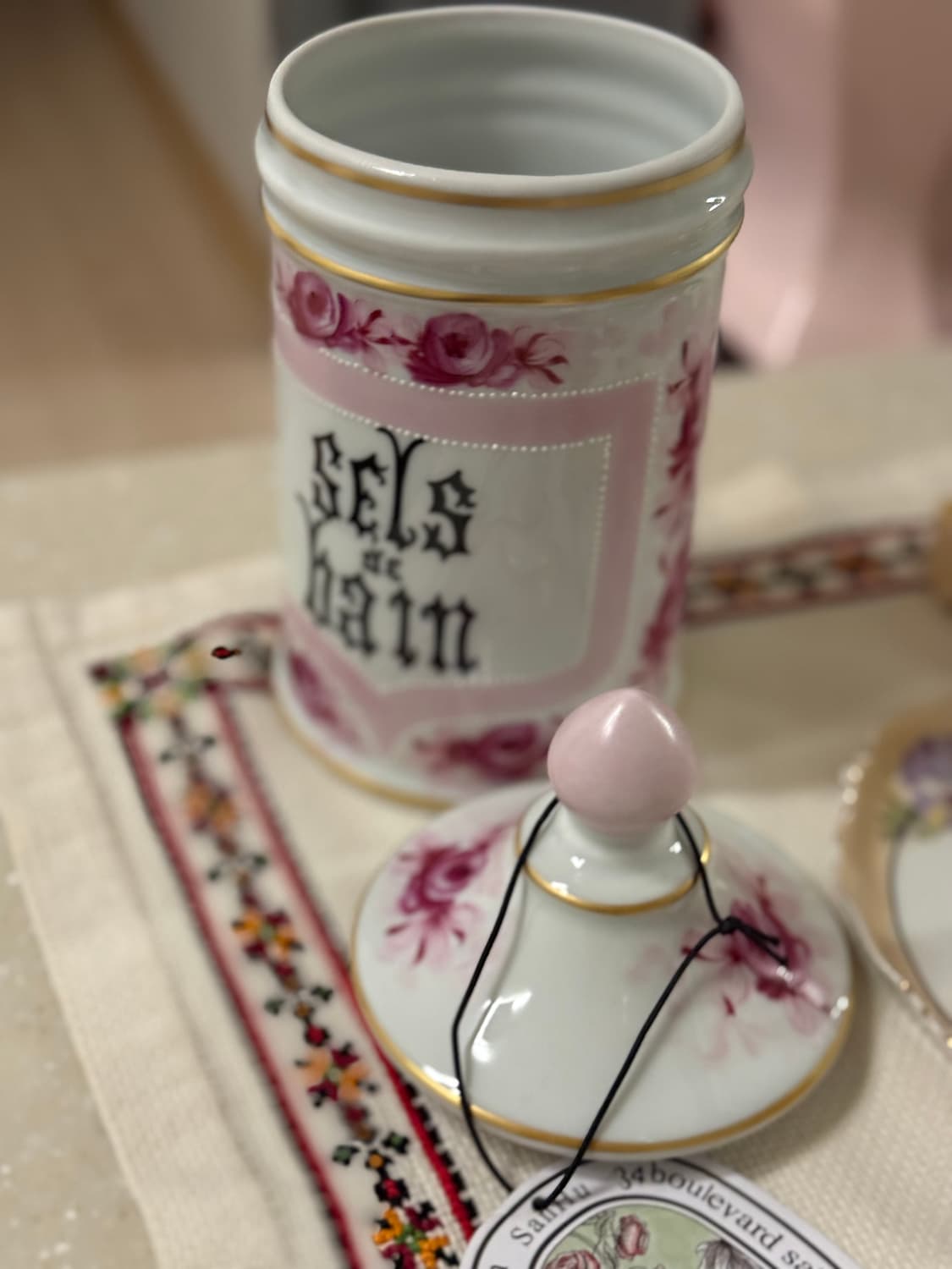 프랑스산 앤틱/빈티지 도자기 단지 판매합니다. 상품이미지4