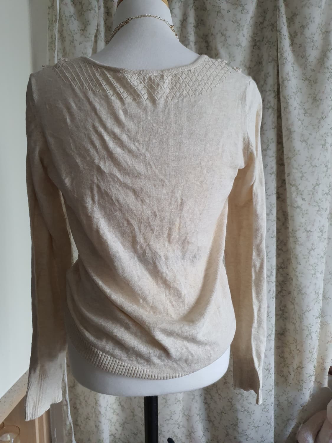 [모리걸] 레이스 칼라 가디건 아이보리 상품이미지4