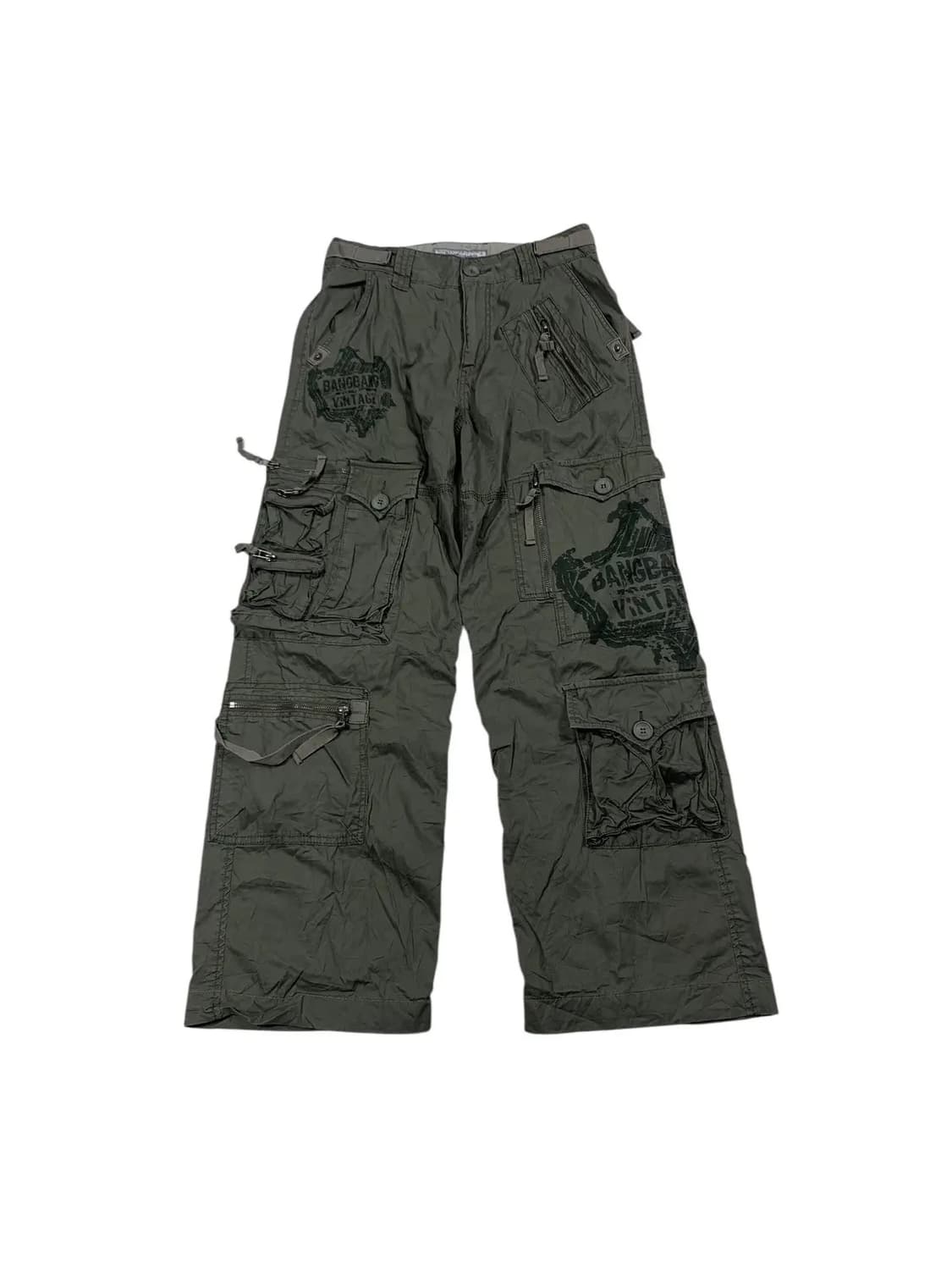 뱅뱅 빈티지 진스 카고 유틸리티 포켓 워크팬츠 상품이미지1