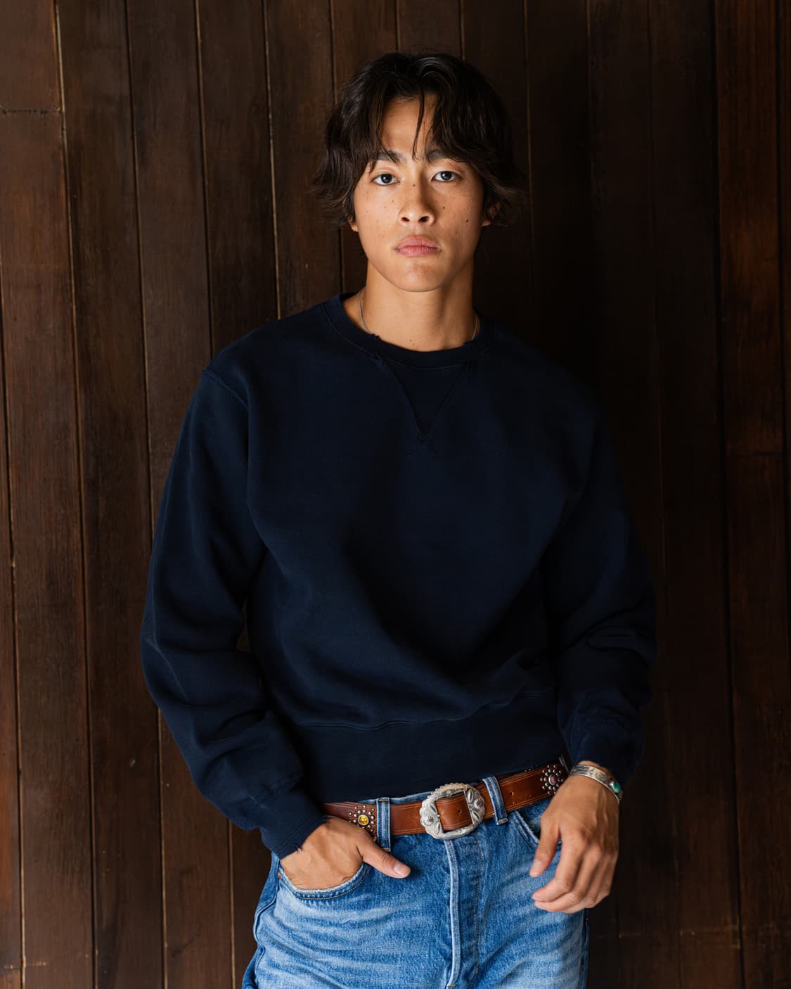 버드노트 스웻 셔츠 멜란지 상품이미지4